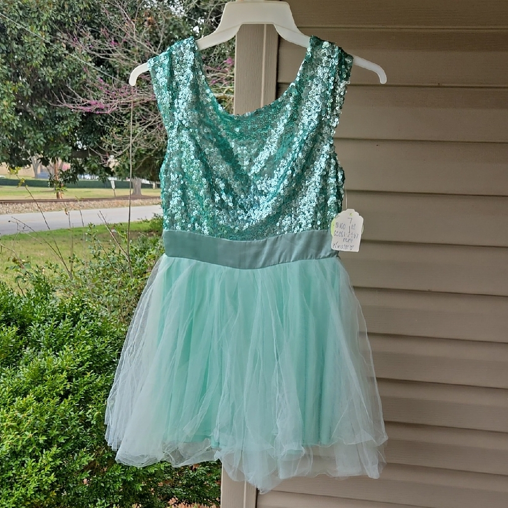 Sparkling Teal Sequin Dress
